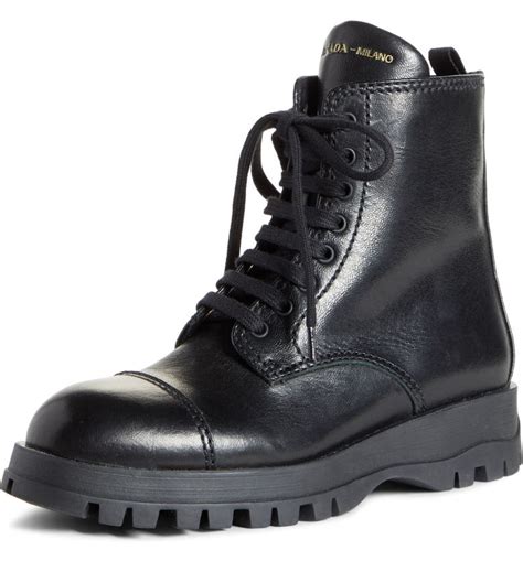 prada boots lace up|prada lace up combat boots.